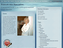 Tablet Screenshot of prescottvein.com
